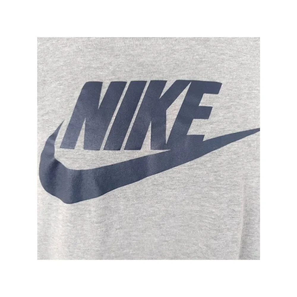 Nike T Shirt Mens Size Large Gray Sportswear Big Swoosh Streetwear